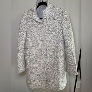 LOFT Women's Cream and Gray Teddy Jacket